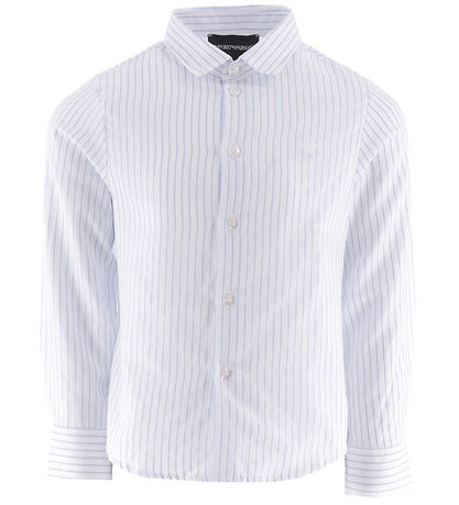 Emporio Armani Hemd - Weiß/Blau Gestreift
