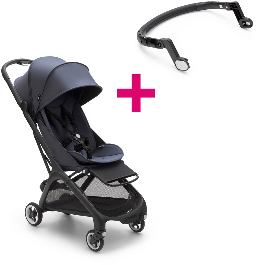bugaboo Buggy Butterfly Complete BlackStormy Blue inklusive Bauchbügel