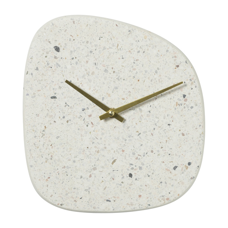 Wandklok Terrazzo - organisch - 22.5x20.5x4 cm