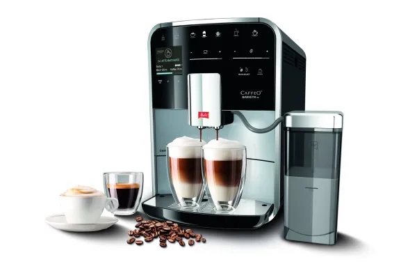 Melitta CAFFEO Barista TS Smart - Automatisk kaffemaskine med mælkeskummer - 15 bar - sølv