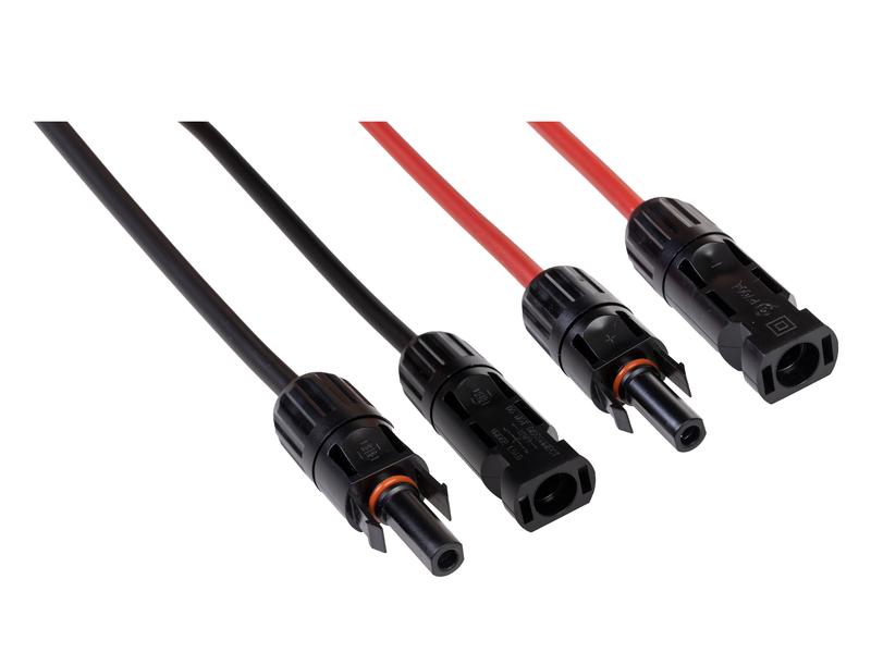 FURBER.power Solarkabel 4 mm² FC4, Set, 1 m Anschlusskabel (MC4-kompatibel) für Solarpanels