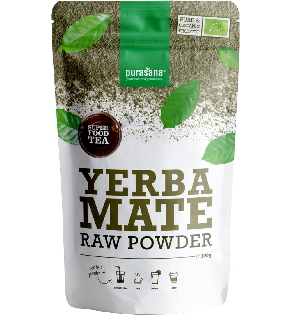 Purasana Yerba Mate Thee Poeder – Vegan Bio (100 gr)