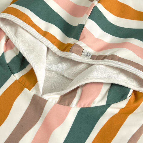 Poncho de plage vagues - Pink/Nature - LASSIG