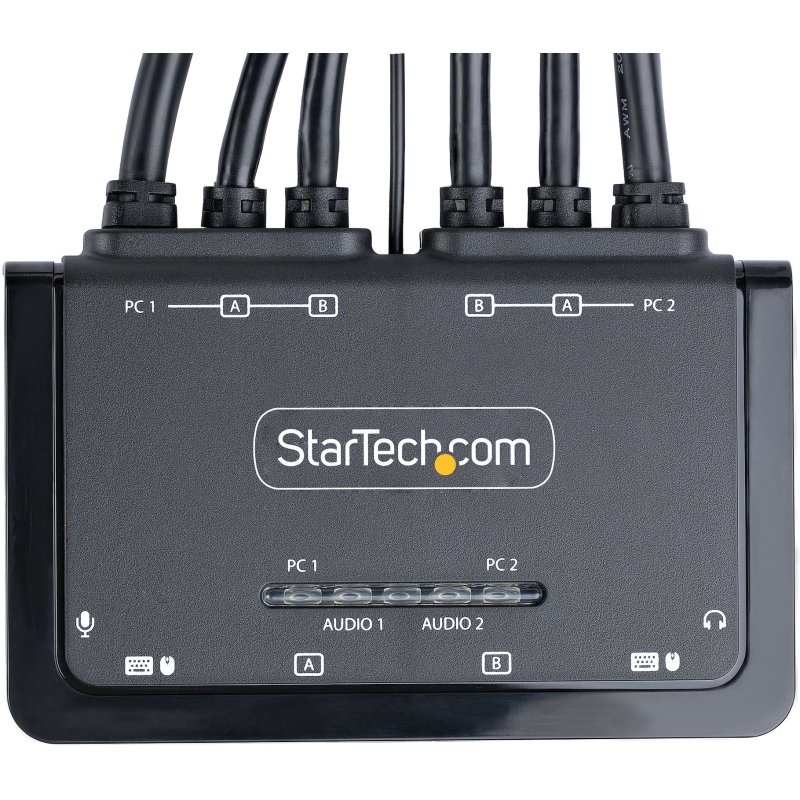 StarTech.com C2-DD46-UA2-CBL-KVM commutateur écran, clavier et souris Noir