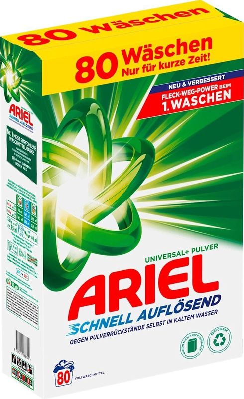 Ariel - Regulier Waspoeder - 4,8 kg - 80 Wasbeurten