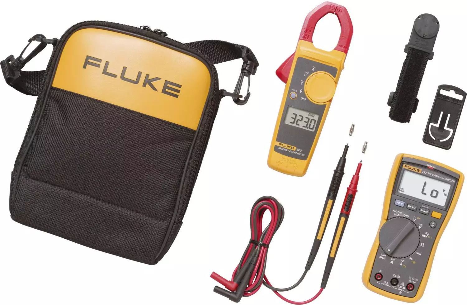 Fluke 117/323 EUR Digitale True-RMS multimeter (Fluke 117) & True-RMS Stroomtang (Fluke 323) combiset