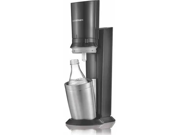 SodaStream Crystal, Plast, Aluminium, Sort, Glas