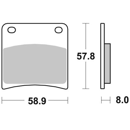 Plaquettes de freins SBS 620HS Sinter Métal Fritté avant