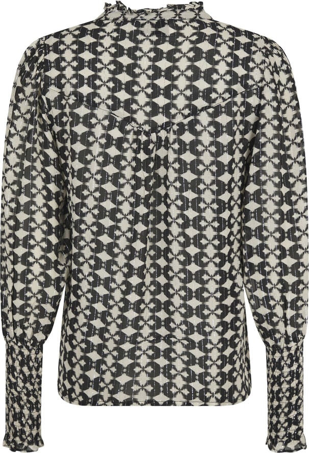 Neo Noir Camisa Graphic Print Blouse Black