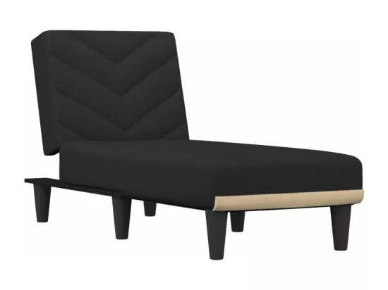 Prolenta Premium - Chaise longue noir tissu