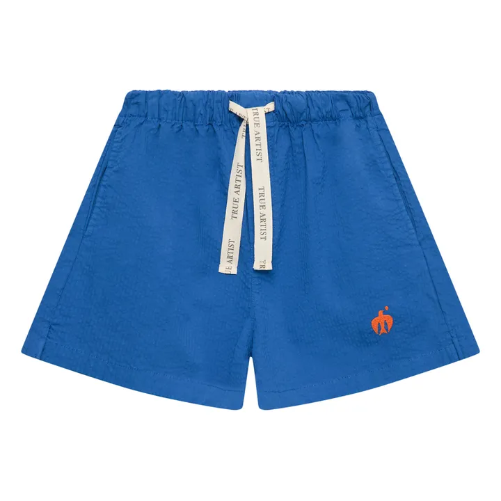 True Artist Short n°07 Seersucker | Bleu