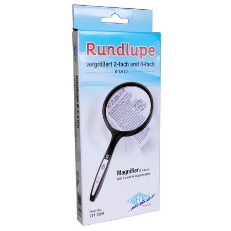 WEDO® Lupe rund Ø 74,5 mm Vergößerung 2 + 4 fach