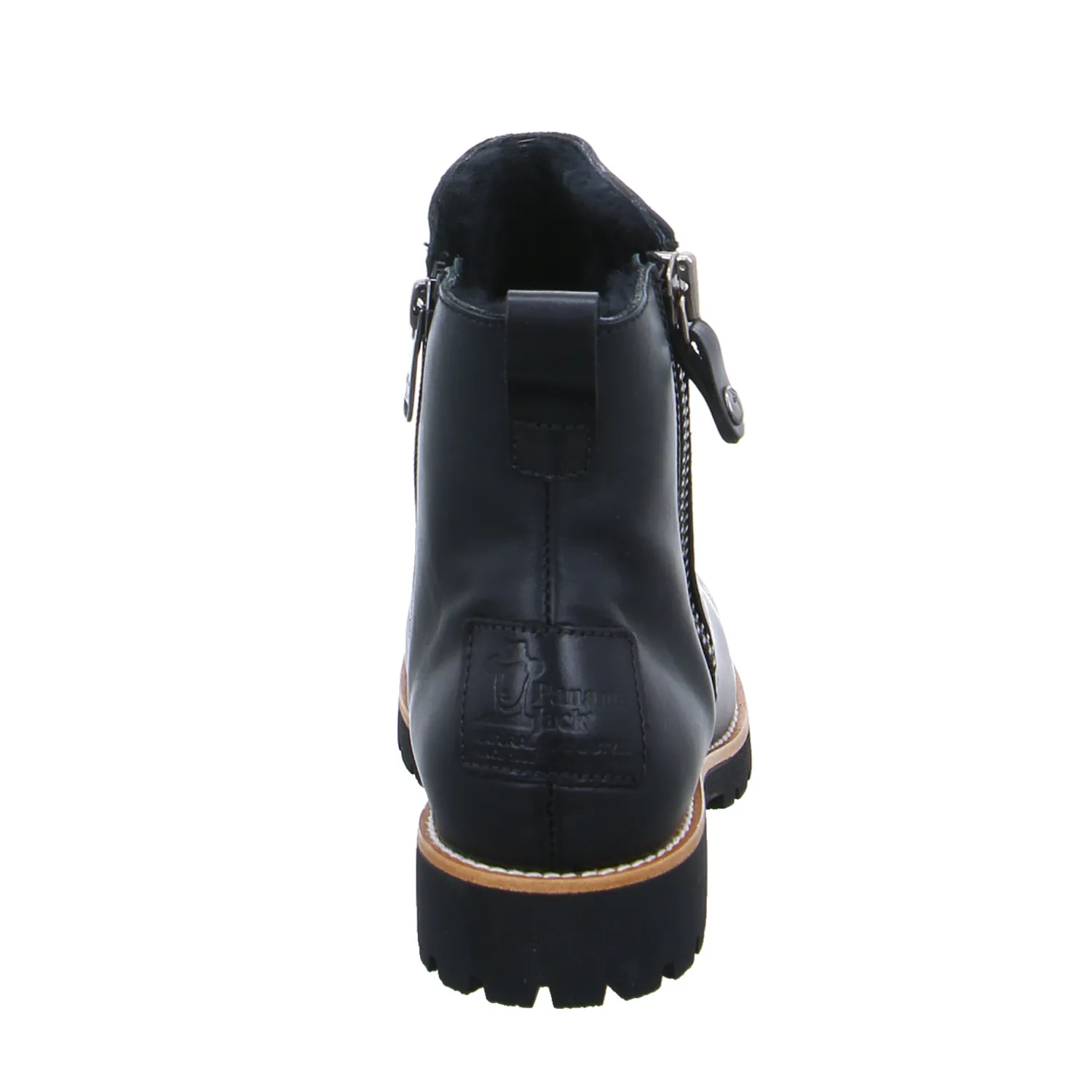 PANAMA JACK Boot Schwarz Leder  mit Lammfell-Futter