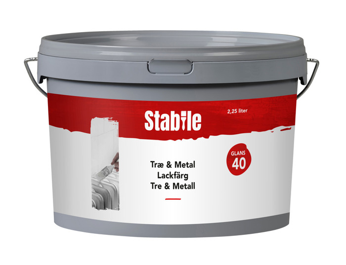 Træ & Metal 40 modehvid maling 2,25 liter - Stabile
