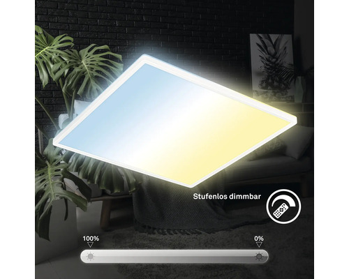 Dimbaar LED-paneel 55W 6000 lm 4000 K CCT verstelbaar wit 56x56 cm slank wit + achtergrondverlichtingseffect