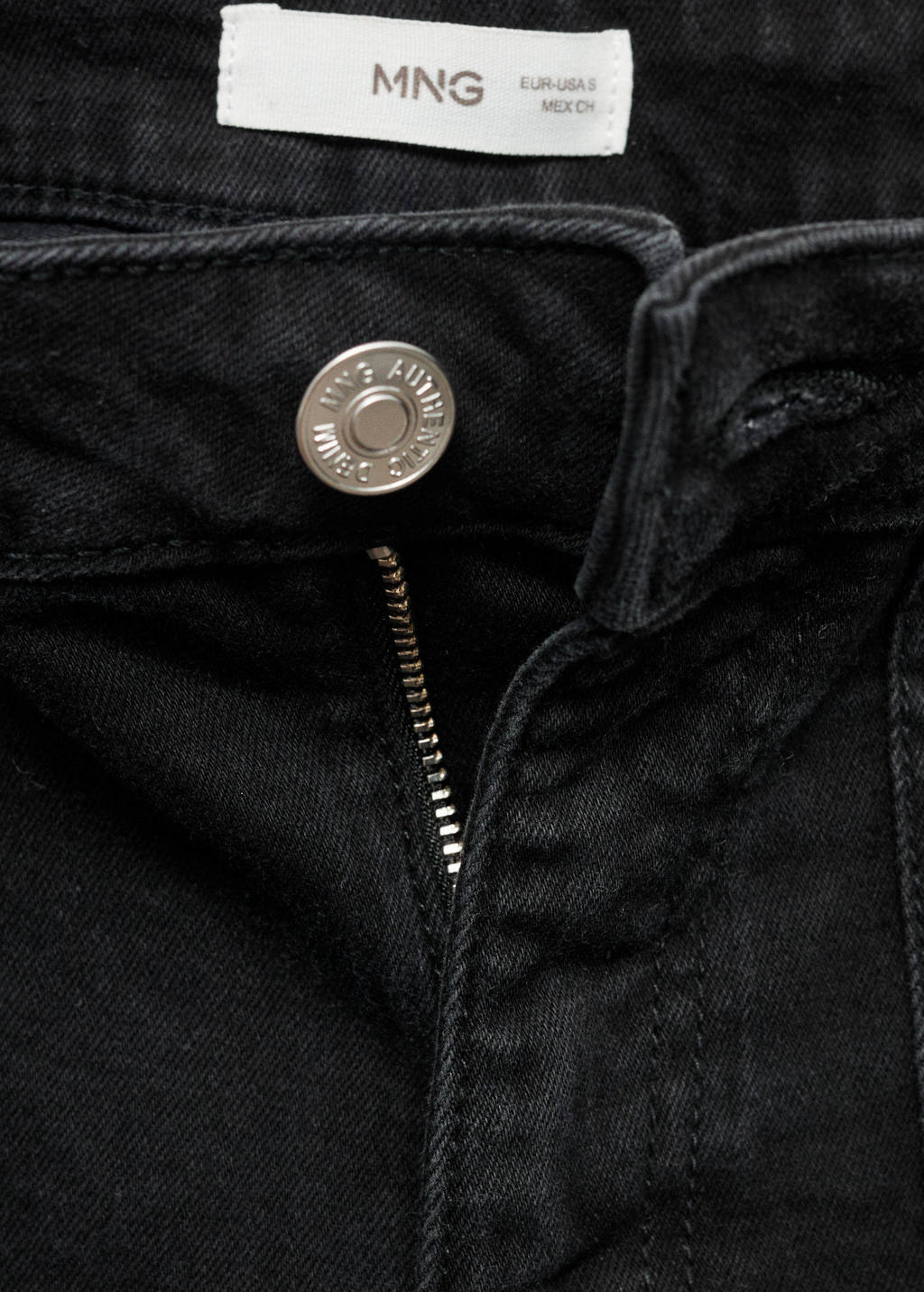 MANGO TEEN high waist wide leg jeans zwart