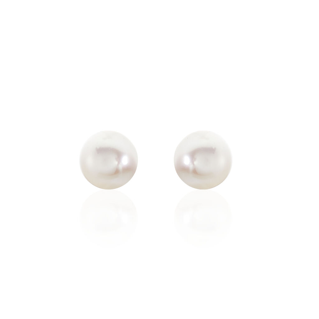 Boucles D'oreilles Puces Suki Or Jaune Perle De Culture