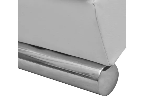 Prolenta Premium - Chaise longue Blanc Similicuir
