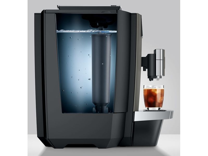 JURA Kaffeevollautomat X10 Dark Inox (SA) Kompakter Kaffeevollautomat mit 35 Kaffeespezialitäten und One-Touch-Lungo-Funktion