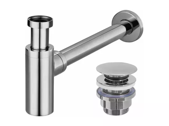 Siphon De Lavabo Universel Clic-Clac Rea Grey