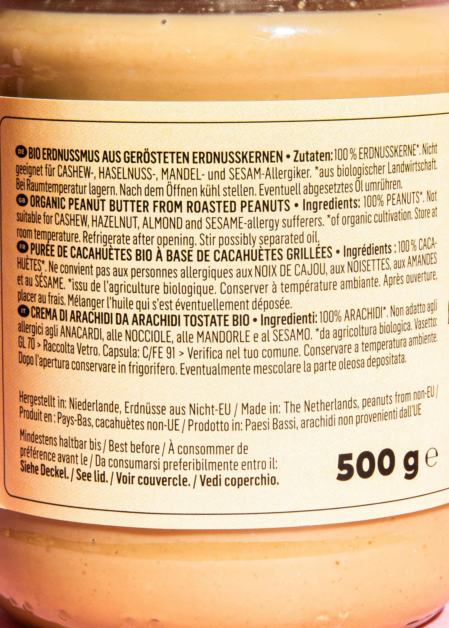Bio Erdnussmus 500 g