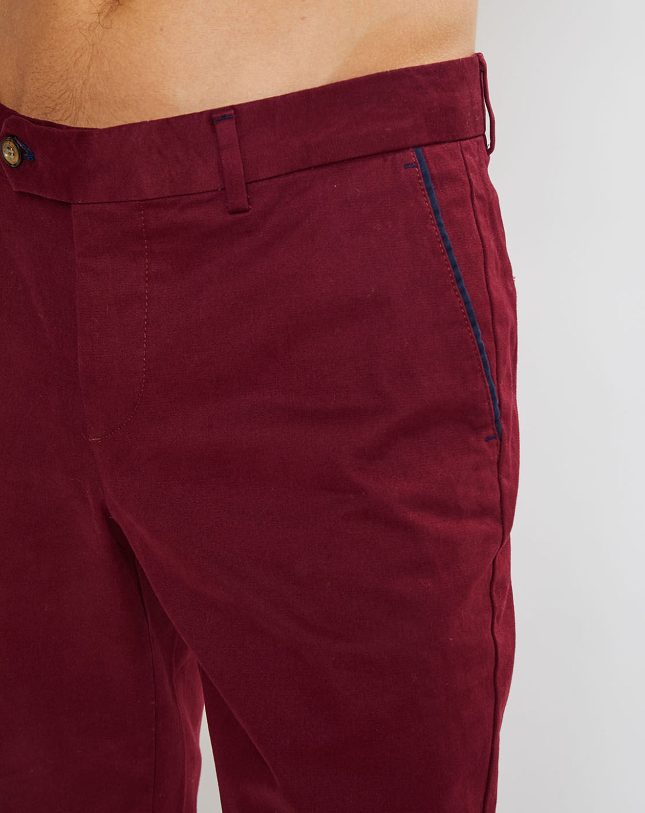 Hackett London Pantalon chino Gans contraste poche bordeaux