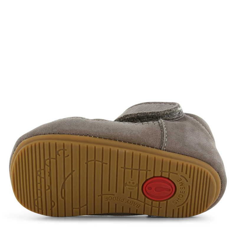 Shoesme taupe BABY-PROOF® open schoentje Microleer | Uni schoenen
