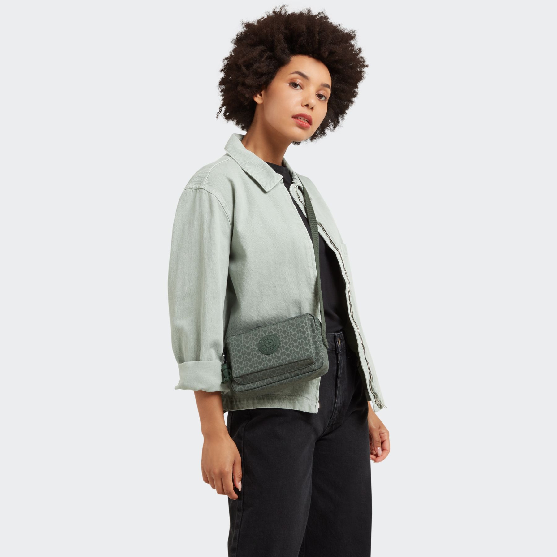 ABANU Mini Sac à Bandoulière avec Sangle Ajustable - Sign Green Embosse