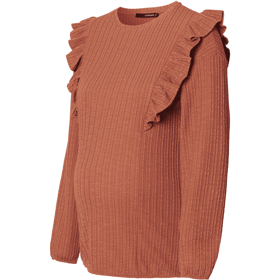 SUPERMOM Langarmshirt Abby Mocha Bisque