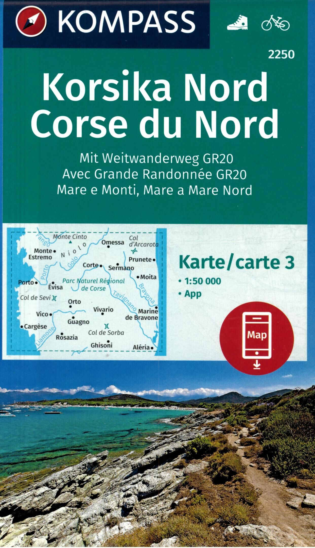 KOMPASS - 2250 CORSE DU NORD 1 50 000