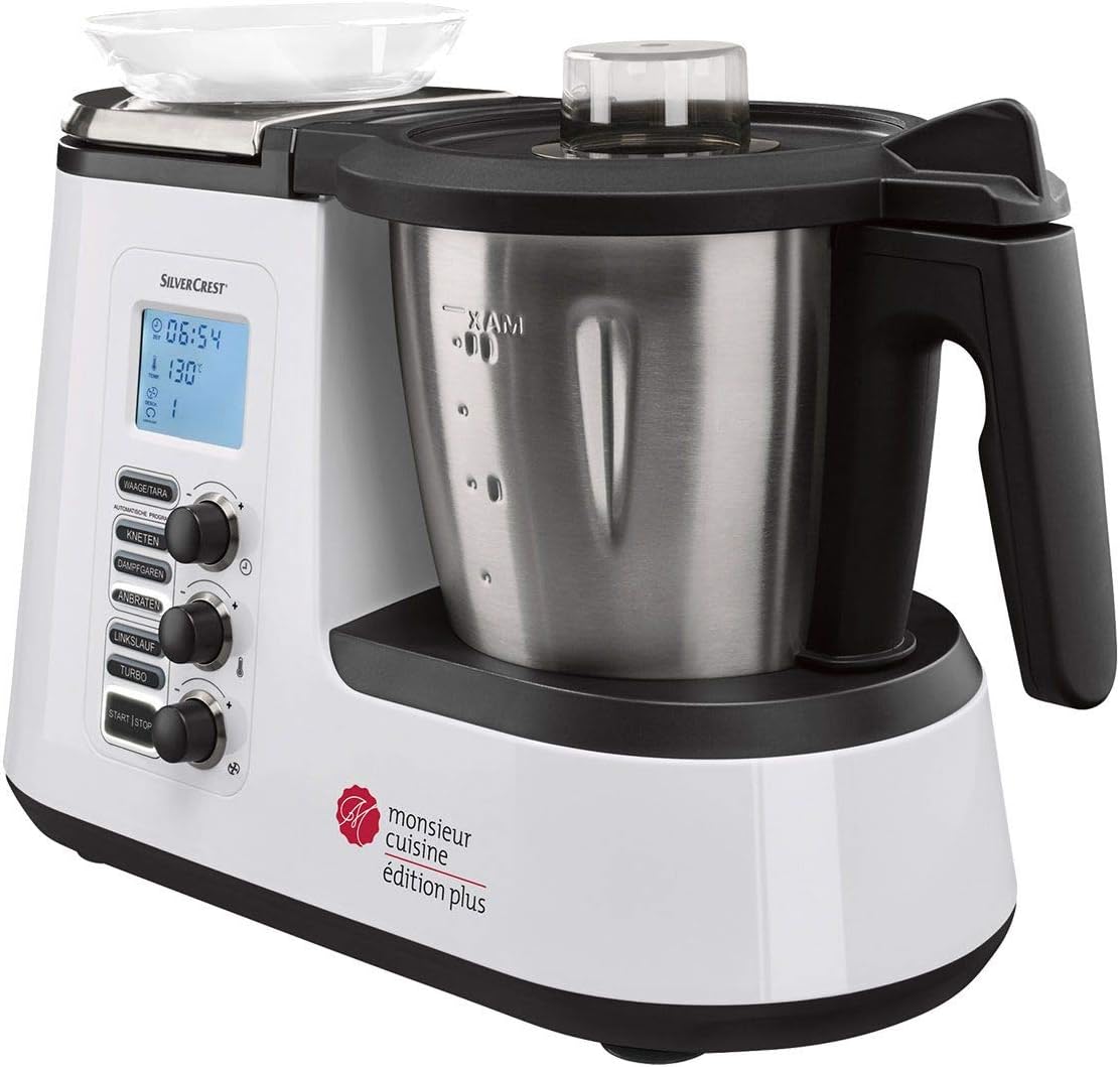 Silvercrest Monsieur Cuisine Edition Plus, multifunktional, waschbar, Schwarz/silberfarben