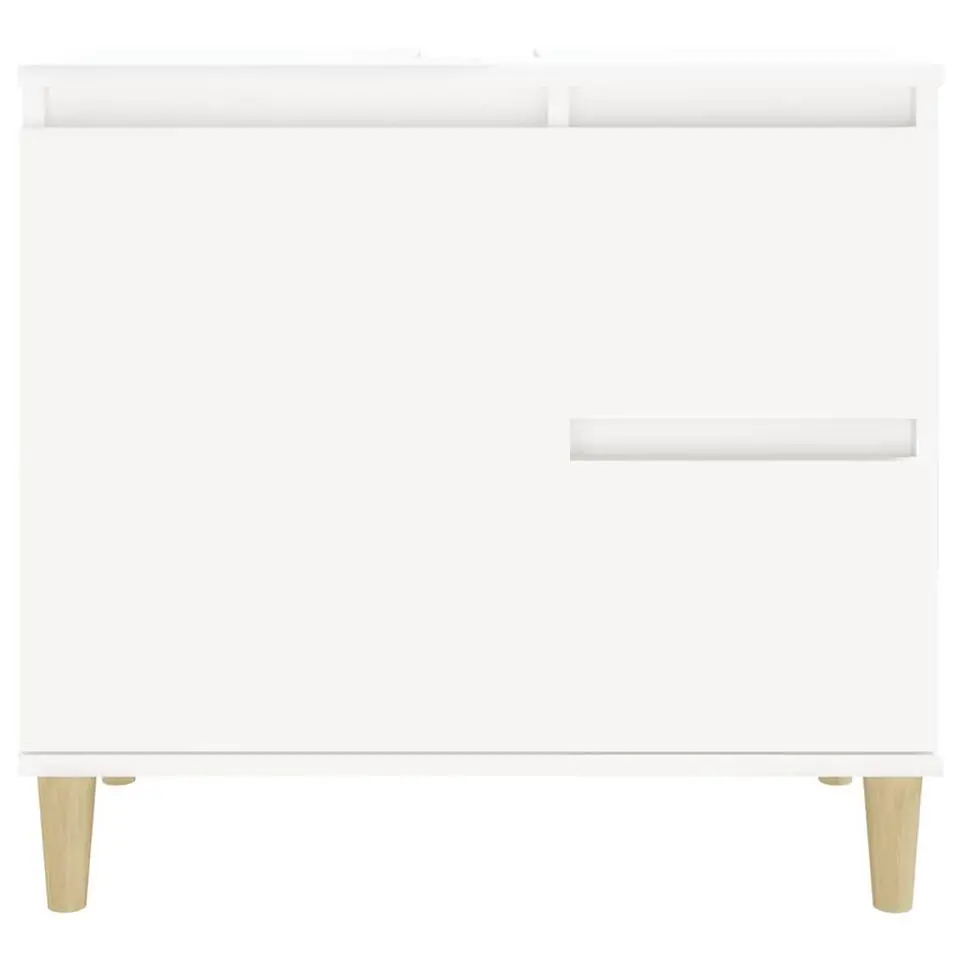 vidaXL - Wastafelonderkast met 1 deur 2 lades - Wit - Hout - 65x33x60 cm