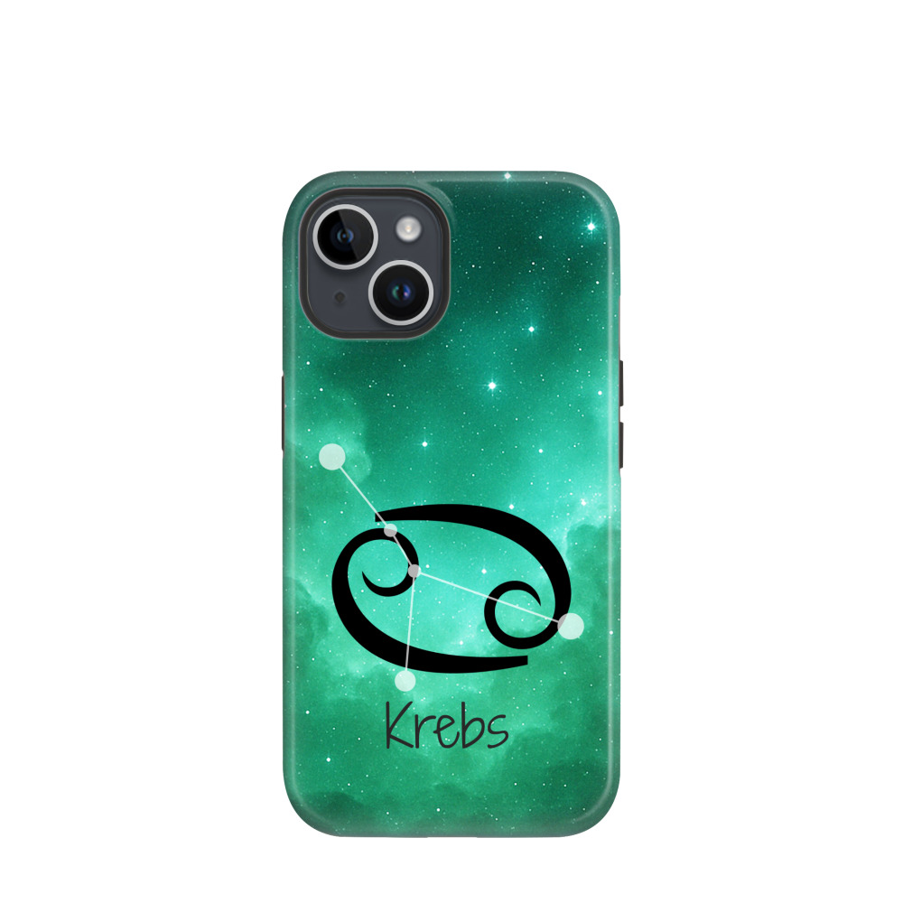 iPhone 14 Hybrid (Kunststoff / Gummi) Hülle Krebs 2 - Grün