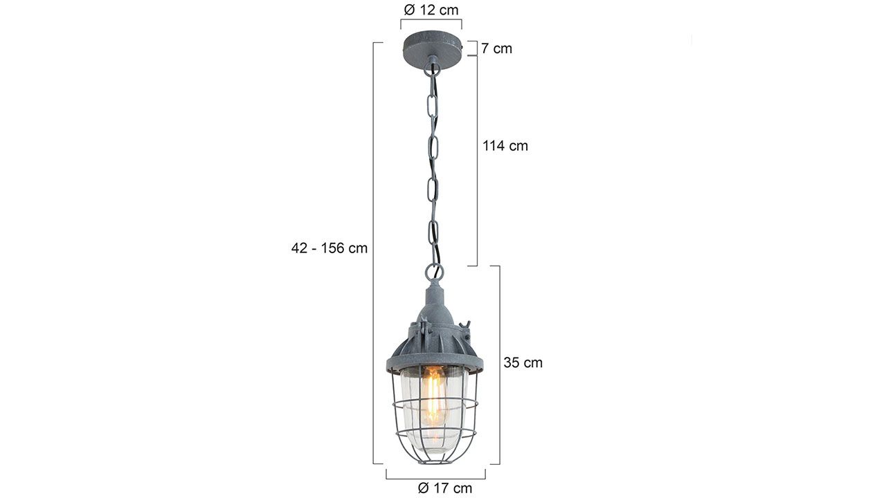 Hanglamp 7890GR Mistral Mexlite ⌀17  cm