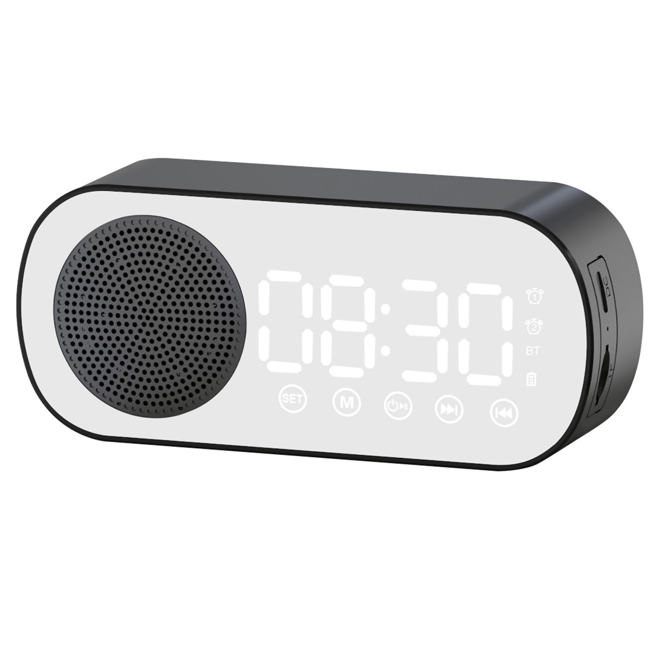 Onamaste Enceinte réveil Bluetooth noire