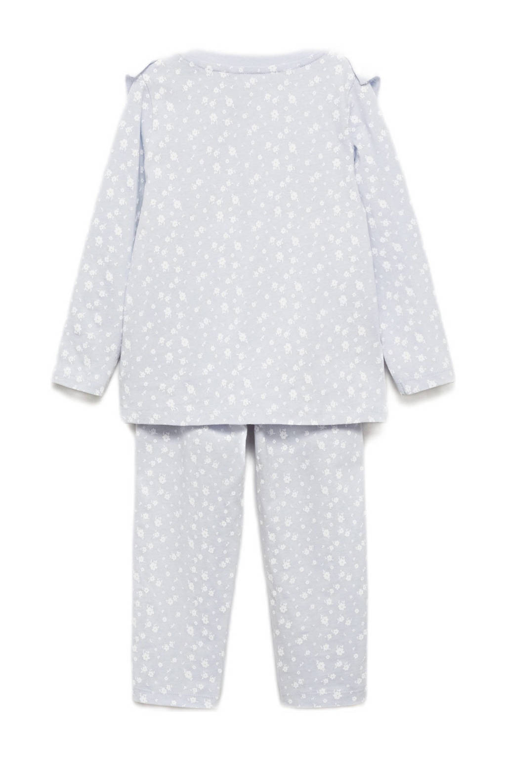 Mango Kids pyjama lichtblauw/wit