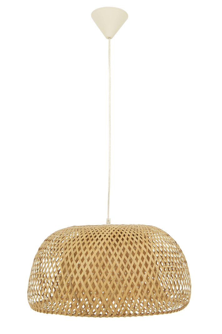 Malacca taklampe Ø:45cm, natur flettet bambus, E27