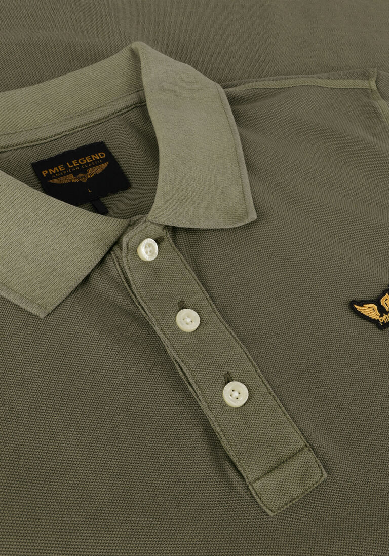 PME LEGEND groene pme legend polo short sleeve polo garment dye