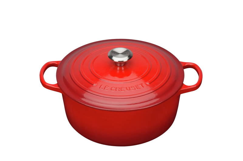 LE CREUSET Bräter Rund 26cm Kirschrot SIGNATURE