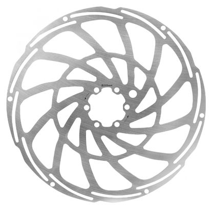 Disque de frein vtt 6 trous Newton brakco 220mm argent pour vae - e-bike avec renfort supplementaire de 2mm