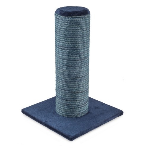 Poste arranhador grosso para gatos, azul