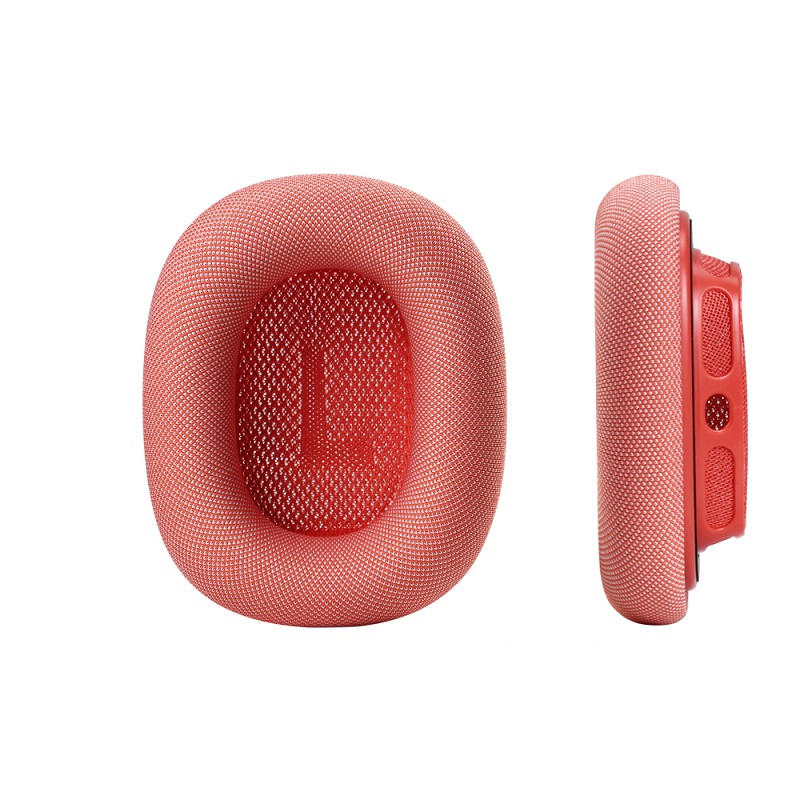(2er Set) Apple AirPods Max Kopfhörer Stoff Ersatz Ohr Polster Kissen - Coral (Rosa)