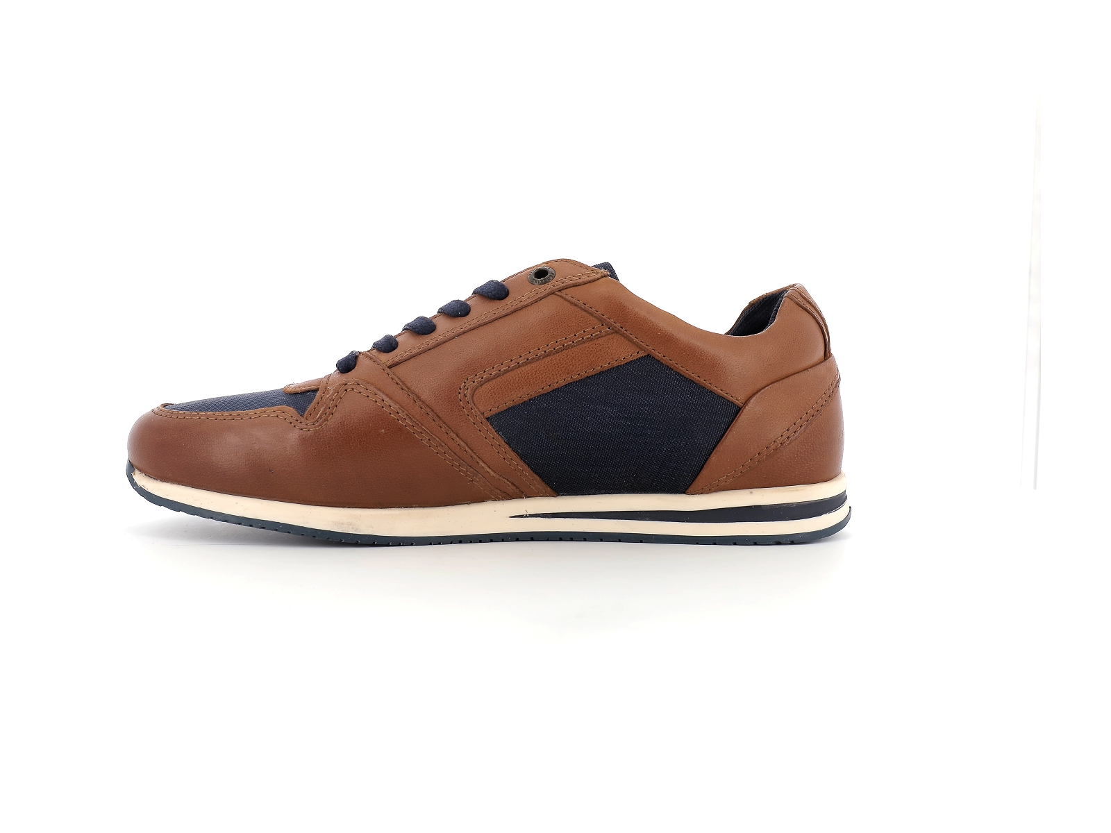Redskins-LUCIDE 2 Matières combinées Marron Bleu