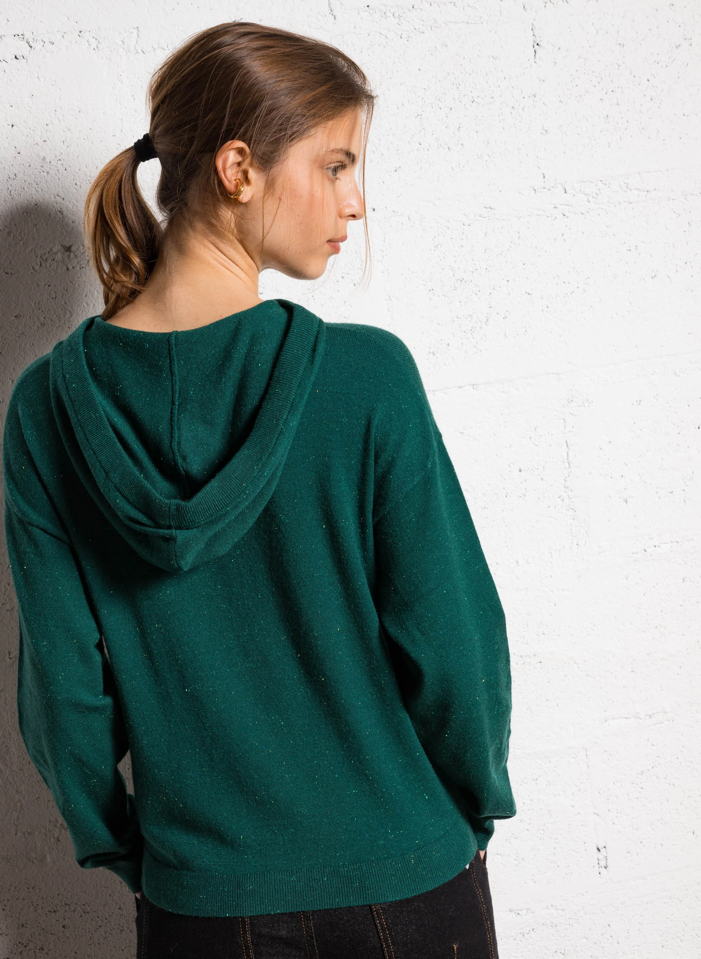 Pull à capuche | Vert
