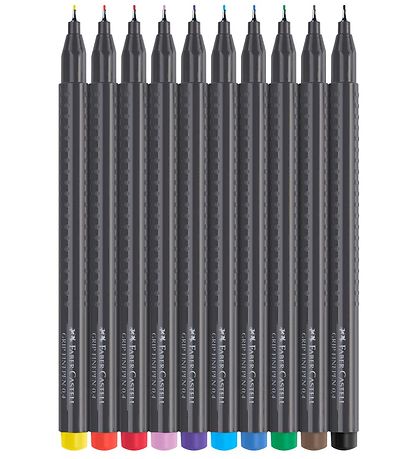 Faber-Castell Fineliner - Grip - 10 stk - Multifarvet