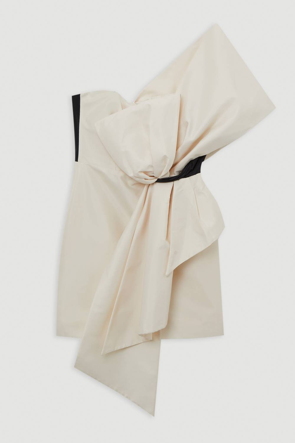 KarenMillen Collection Archive - Petite robe mini en taffetas ornée d'un détail de noeud tissé