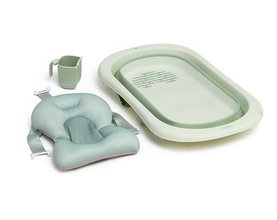 Beemoo CARE Assist Badebalje inkl. Badestøtte & Skyllekanne, Soft Green