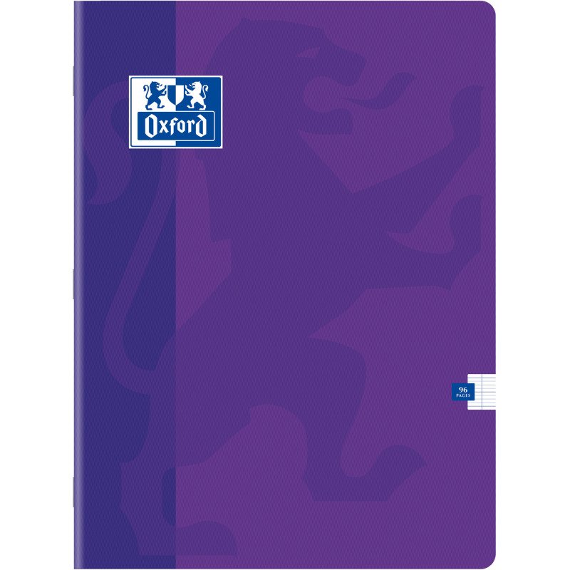 Cahier classique Oxford 24 x 32 cm assorti - grands carreaux - 96 pages