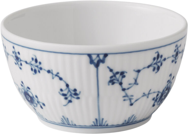 Royal Copenhagen Musselmalet Riflet skål 15 cl Hvid