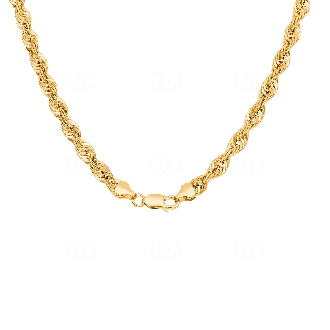 5.4mm Kordelkette 750/18 K Gelbgold halbmassiv